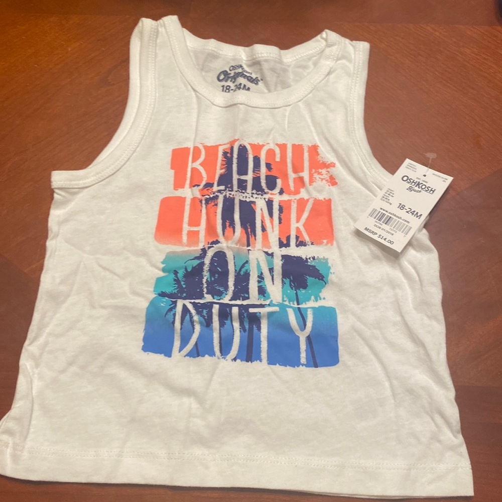 Beach hunk on duty tank top